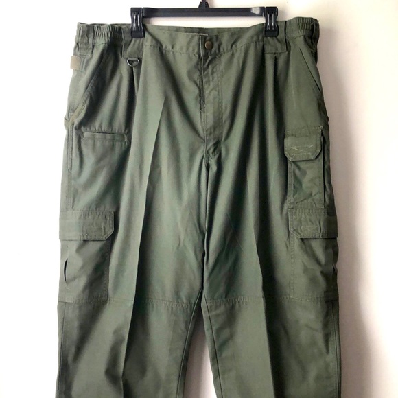 5.11 Tactical Army Green Multi-Pocket Pants size 42/32 - Picture 2 of 15